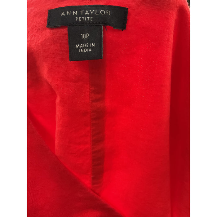 Ann Taylor Red Shirt Dress - Size 10p