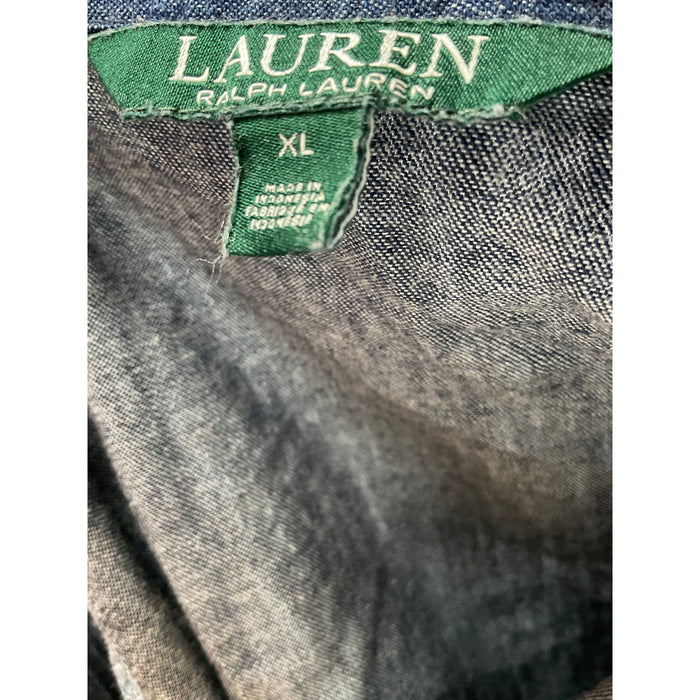 Lauren Ralph Lauren Blue Cotton XL Blouse