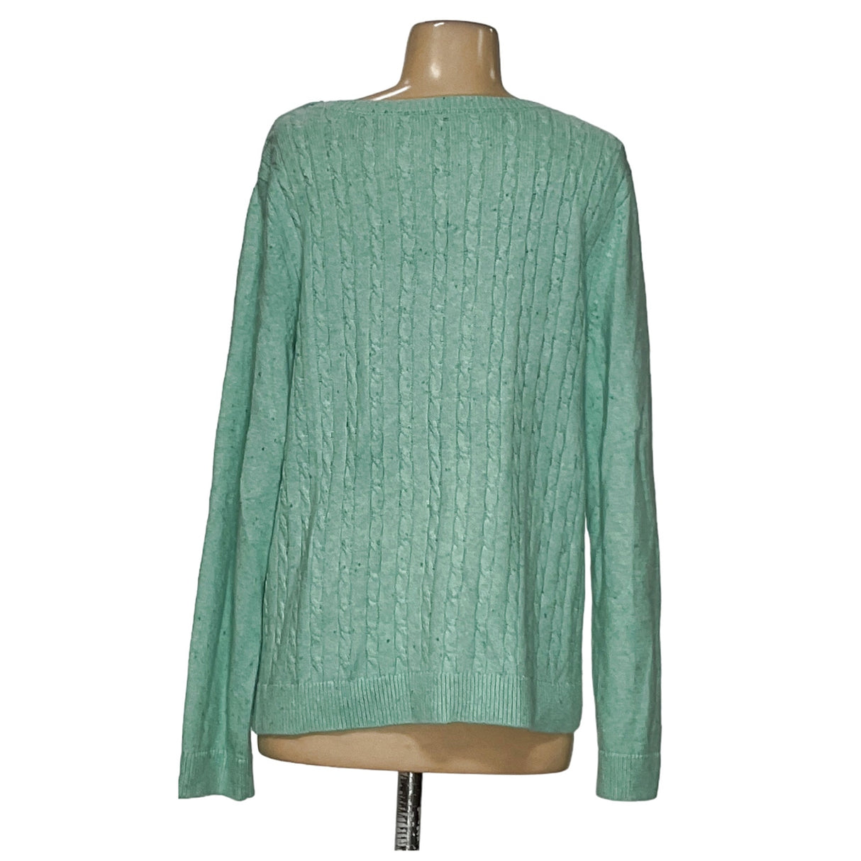 Talbots Green XL Cotton Pullover Sweater