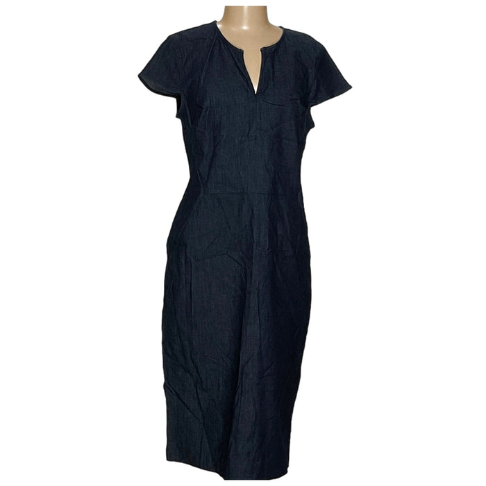 Banana Republic Blue Shift Midi Dress, Size 8