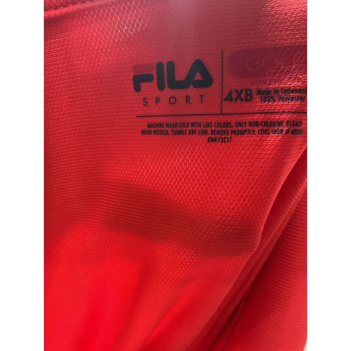 FILA Men's Orange Big & Tall T-Shirt 4XB