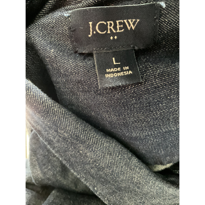 J. CREW Blue 100% Cotton Button-Up - Size L