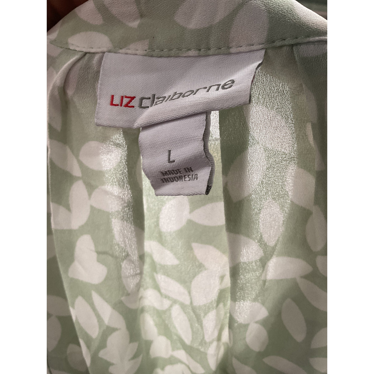 Liz Claiborne Green L Blouse