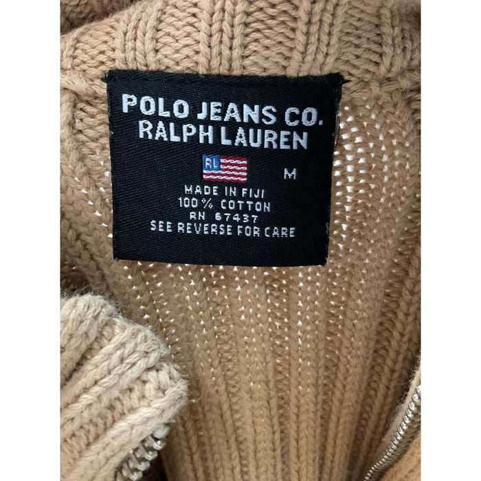 Polo Ralph Lauren Brown Full Zip Sweater M