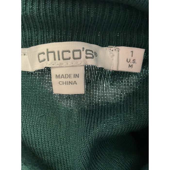 Chico's Green Cotton Sweater - Women's M