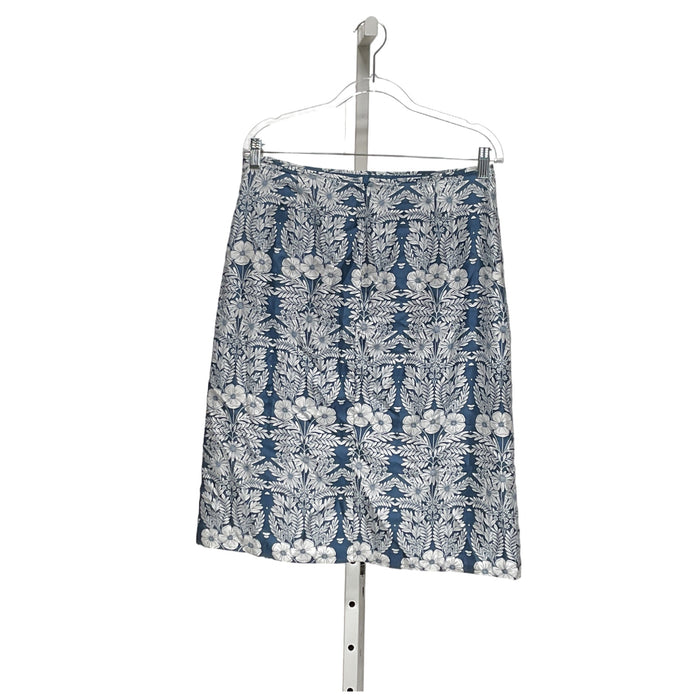 J. CREW Blue Silk A-Line Skirt, size 6