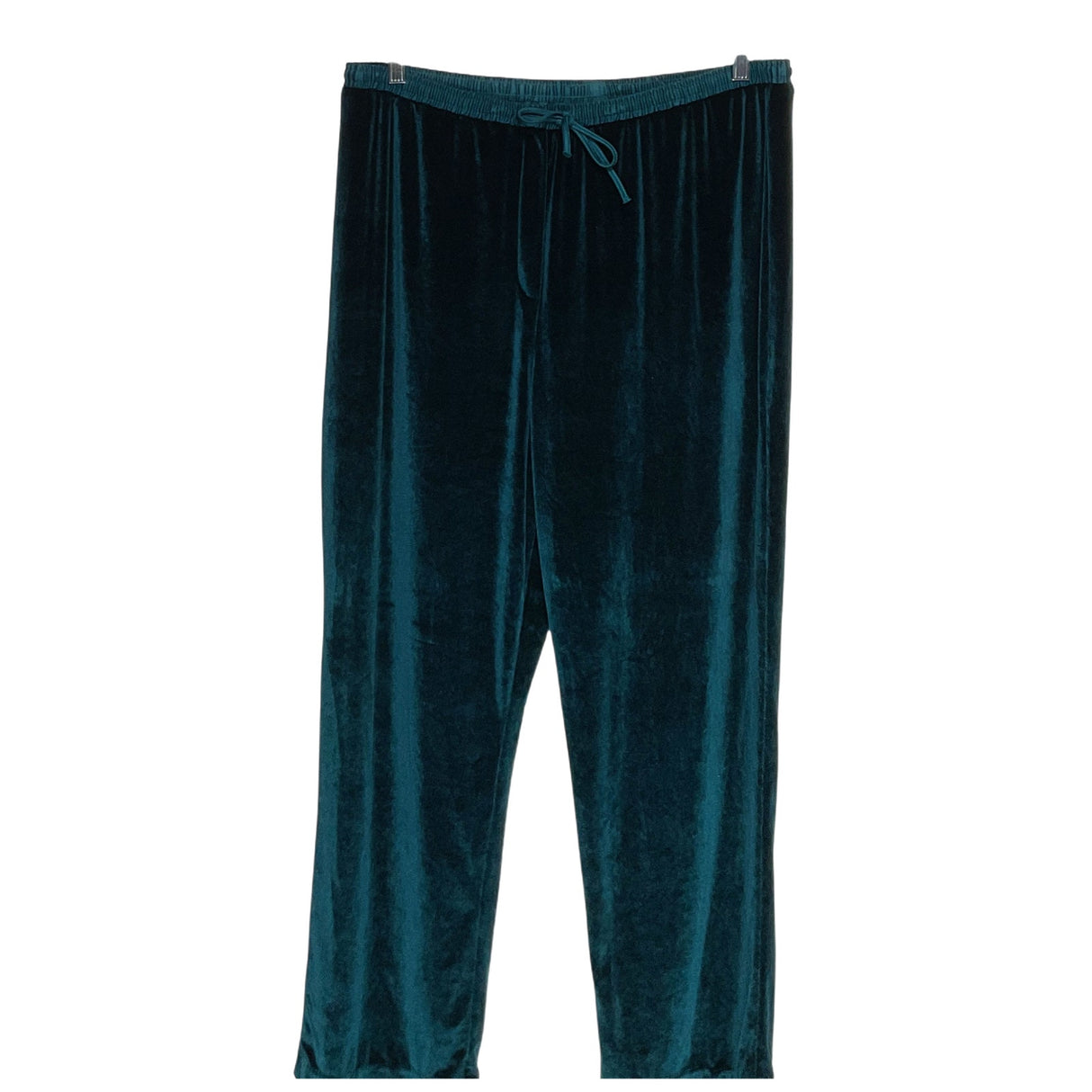 Coldwater Creek Green Velvet 1X Plus Size Palazzo Pants