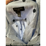 Talbots Blue 100% Cotton Women's Button-Up