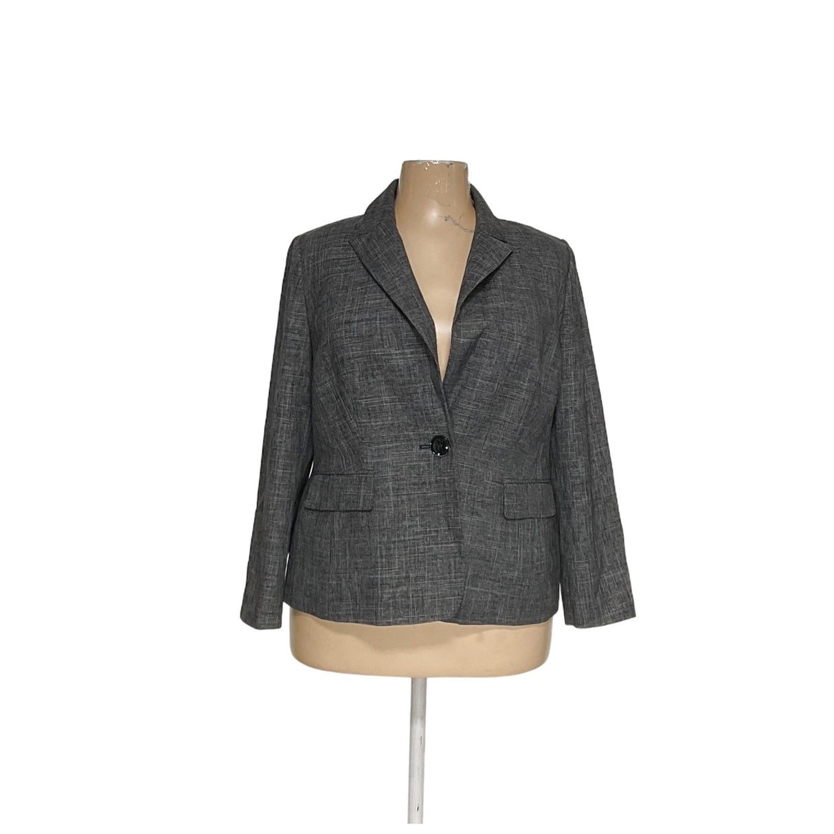 Le Suit Women's Gray Blazer - Plus Size 16W