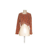 ZARA Orange Graphic Print Sweater - M