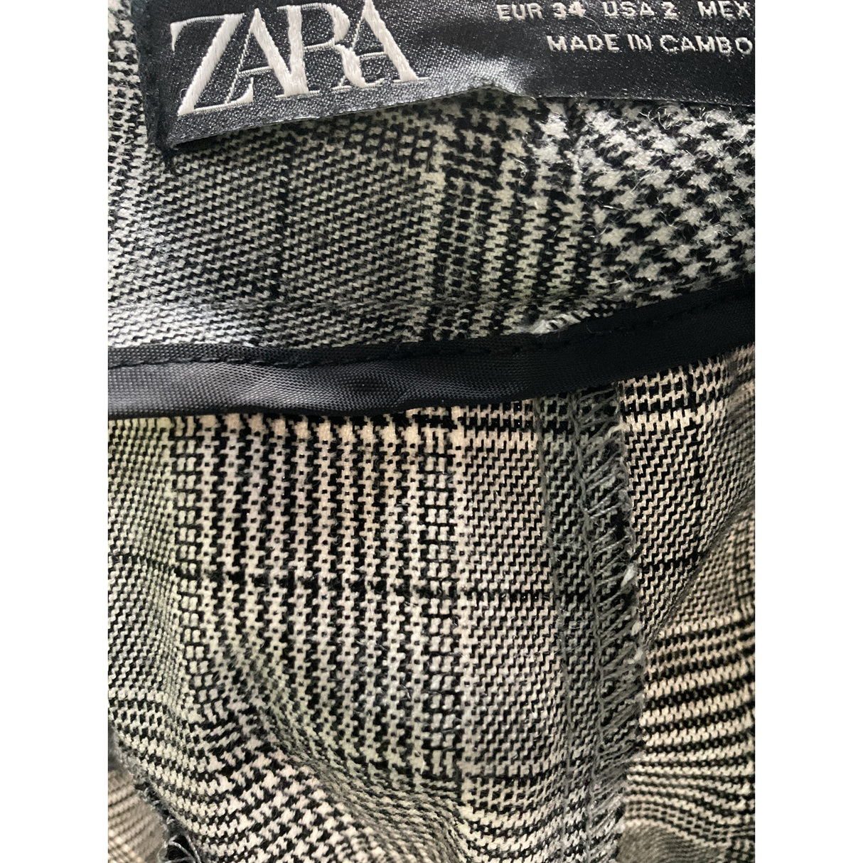 ZARA Gray Plaid Skinny Pants