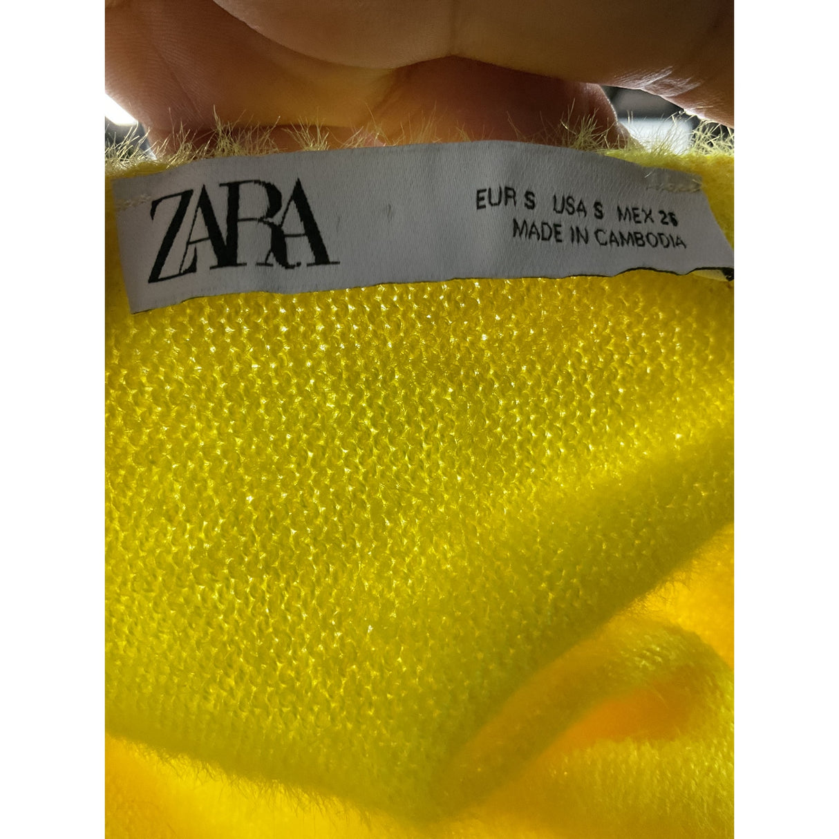 ZARA Yellow Cotton Blouse