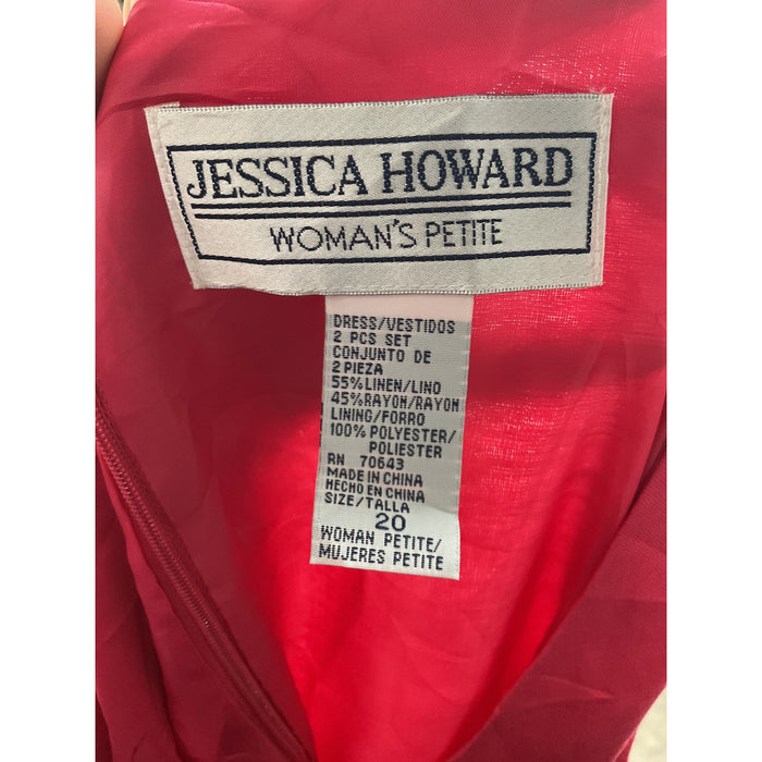 Jessica Howard Pink Linen Shift Dress