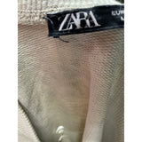 Zara Beige Cotton T-Shirt - Size L