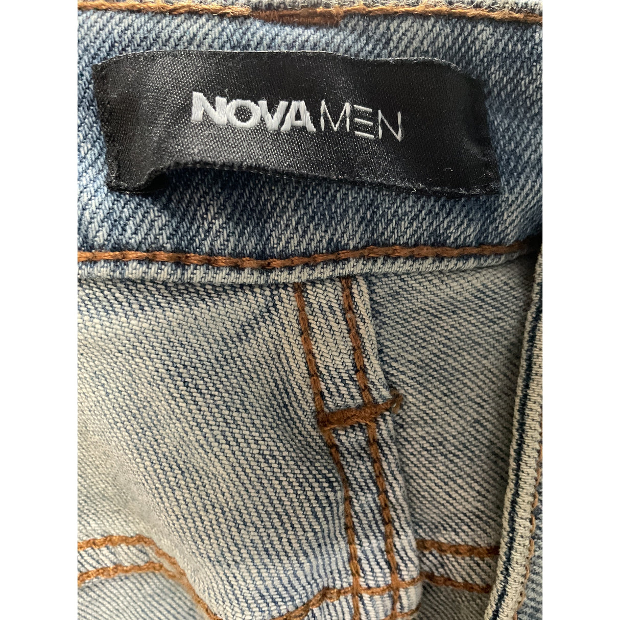 Fashion Nova Men's Blue Skinny Jeans - Size 34/32