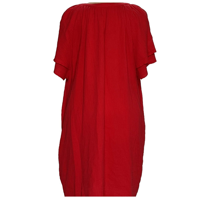 Cynthia Rowley Plus Red Long Shift Dress