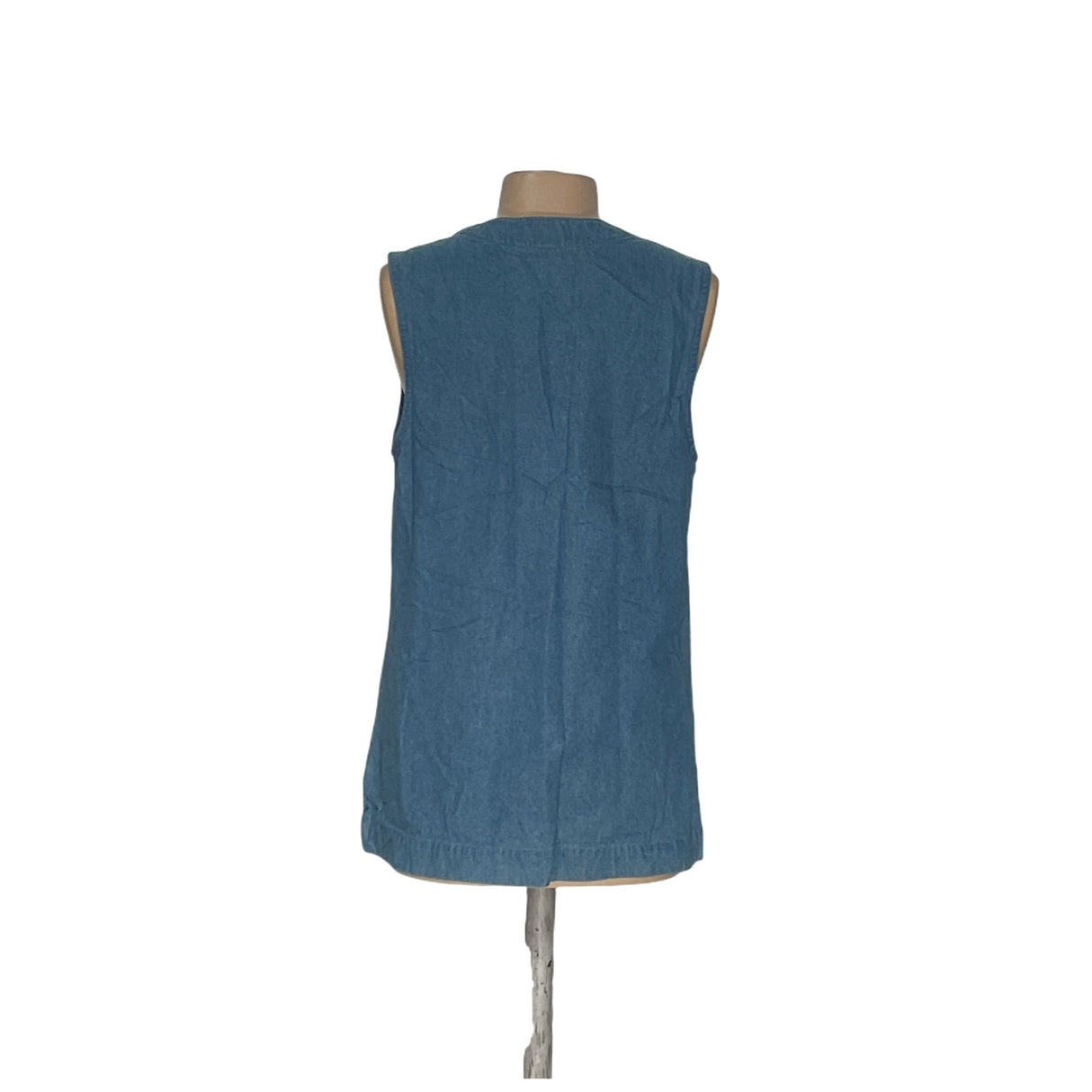 Orvis Women's Blue Cotton Vest Sweater (M)