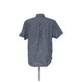 BR Men's Blue Big & Tall Short Sleeve Button-Up