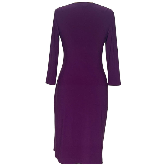 Lauren Ralph Lauren Purple A-Line Midi Dress Size 6