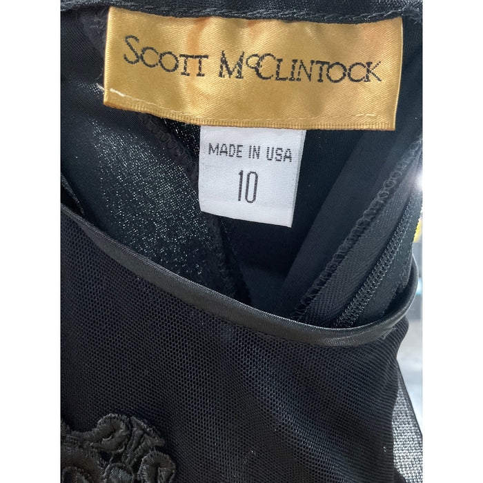 Scott McClintock Black A-Line Midi Dress