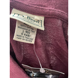 L.L. Bean Men's Purple Henley Sweatshirt, Size L