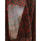 ZARA Red Animal Print Chiffon Blouse