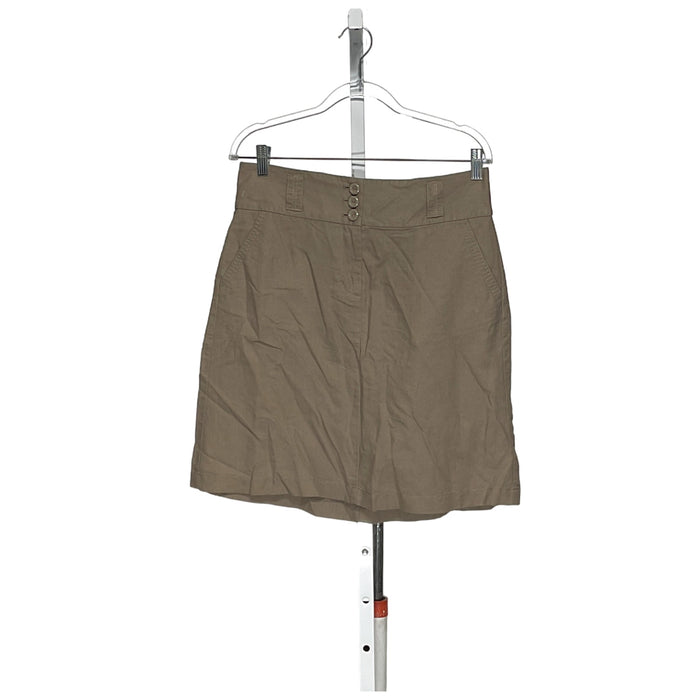 Ann Taylor Beige Cotton Mini Skirt