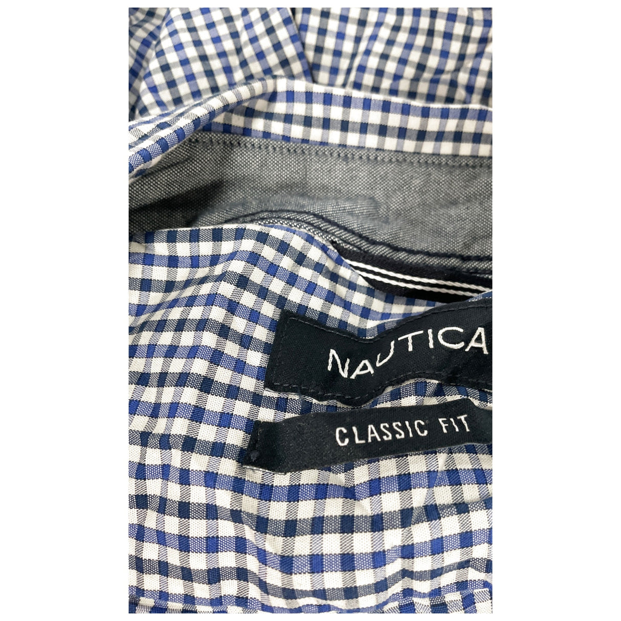 Nautica Men's Blue Button-Up Shirt M