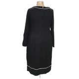 ELOQUII Black Midi Shift Dress