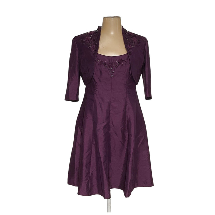 R&M Richards A-Line Dress - Purple, Size 14