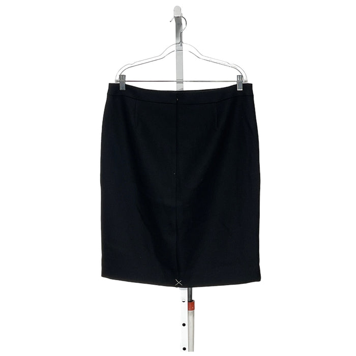 J. CREW Women's Black Wool Mini Skirt - Size 14