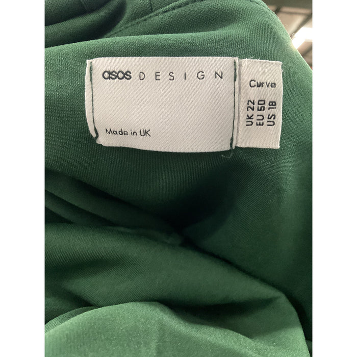 ASOS Green A-Line Midi Dress