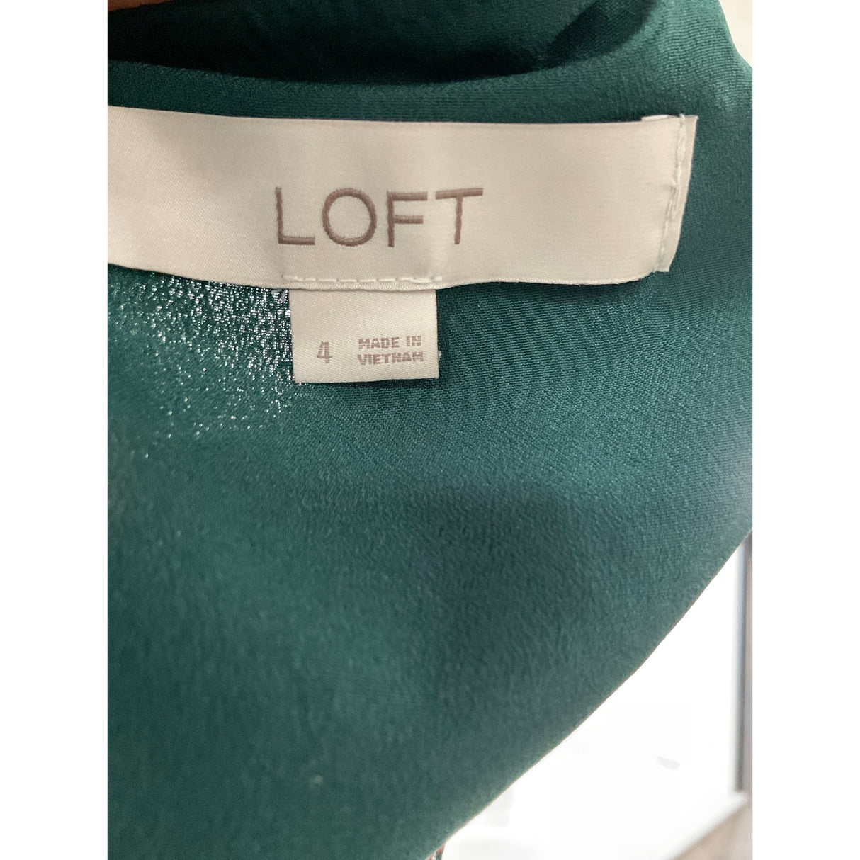 LOFT Green Midi Shift Dress Size 4