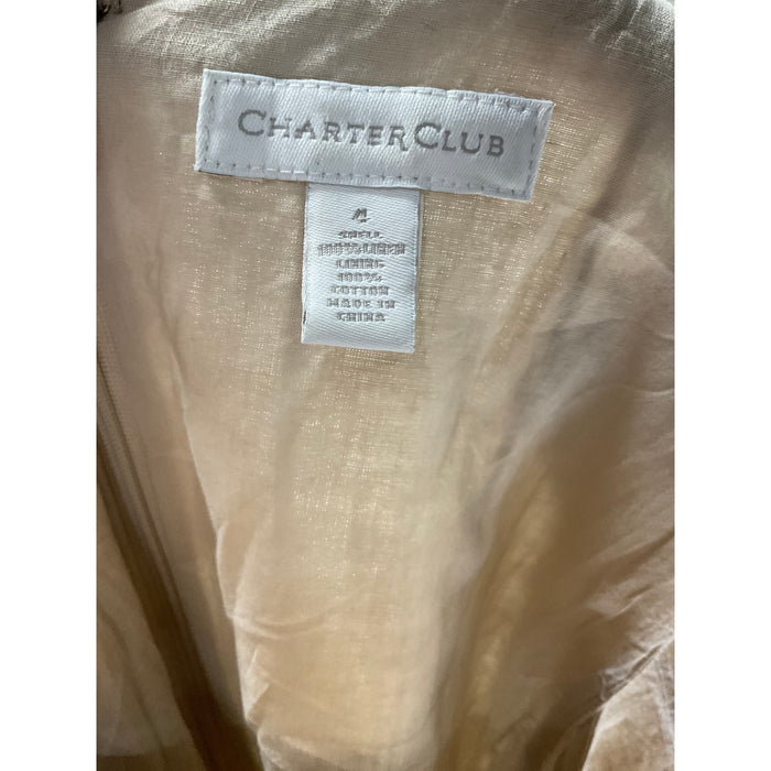 Charter Club Cream A-Line Midi Dress - Women's Size 4