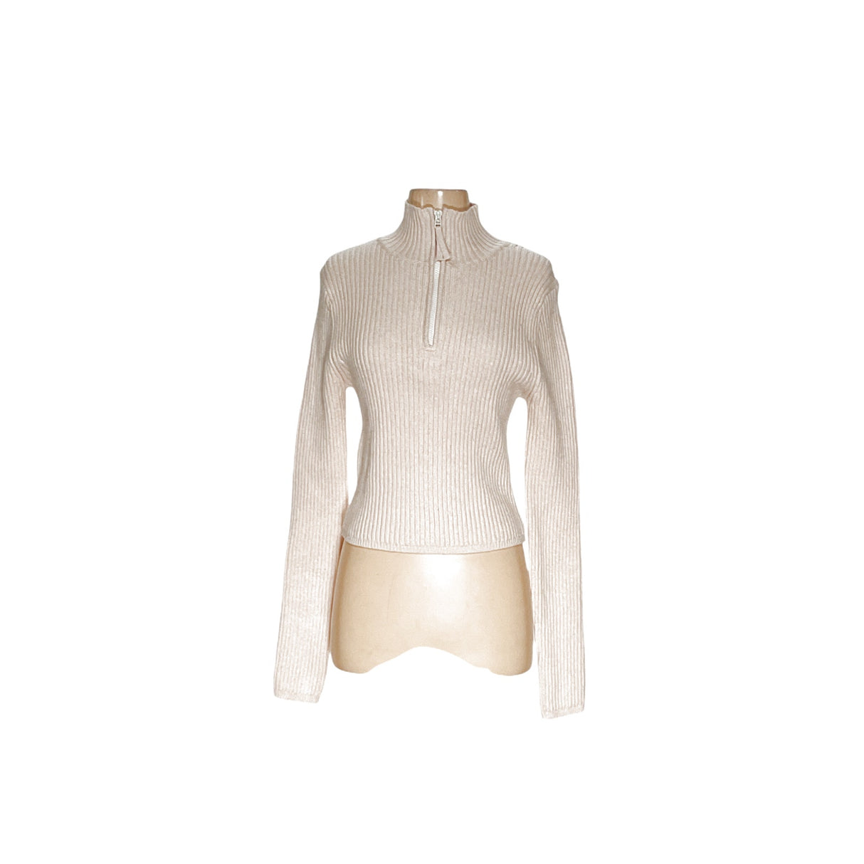 Aerie Cream Henley Sweater - Women's L