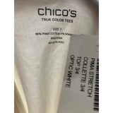 Chico's White Cotton Blouse - Size 3