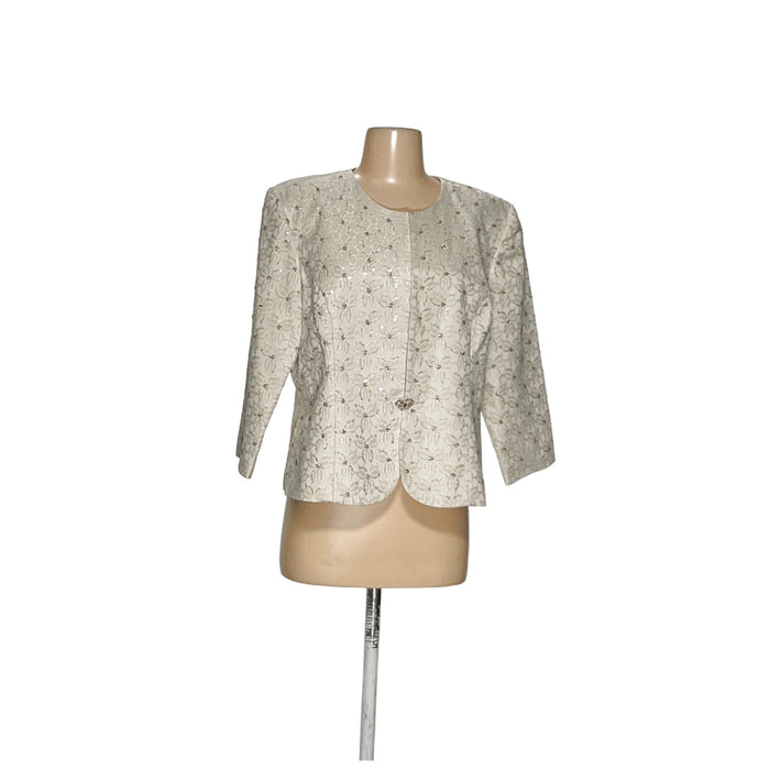 R&M Richards Cream Blazer - Size 14P