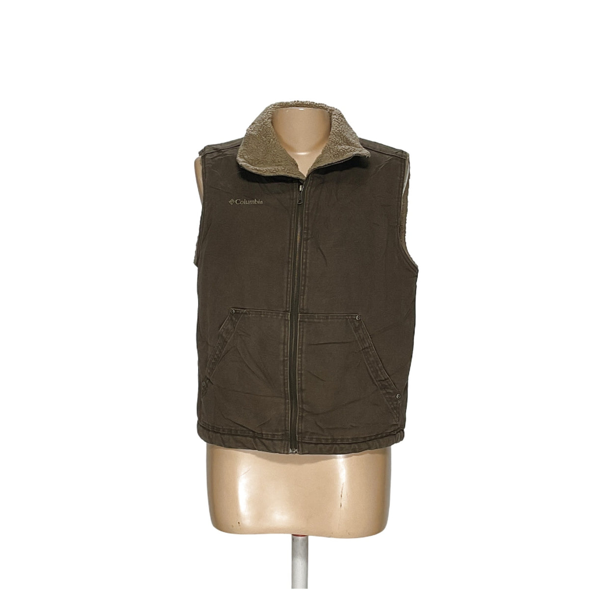 Columbia Brown Cotton Vest - Men's size L