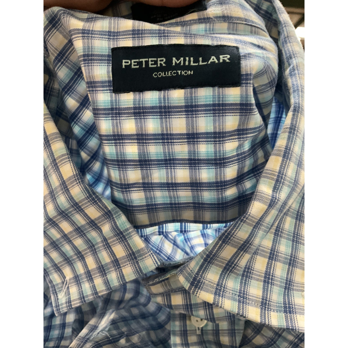 Peter Millar Blue Dress Shirt Size L