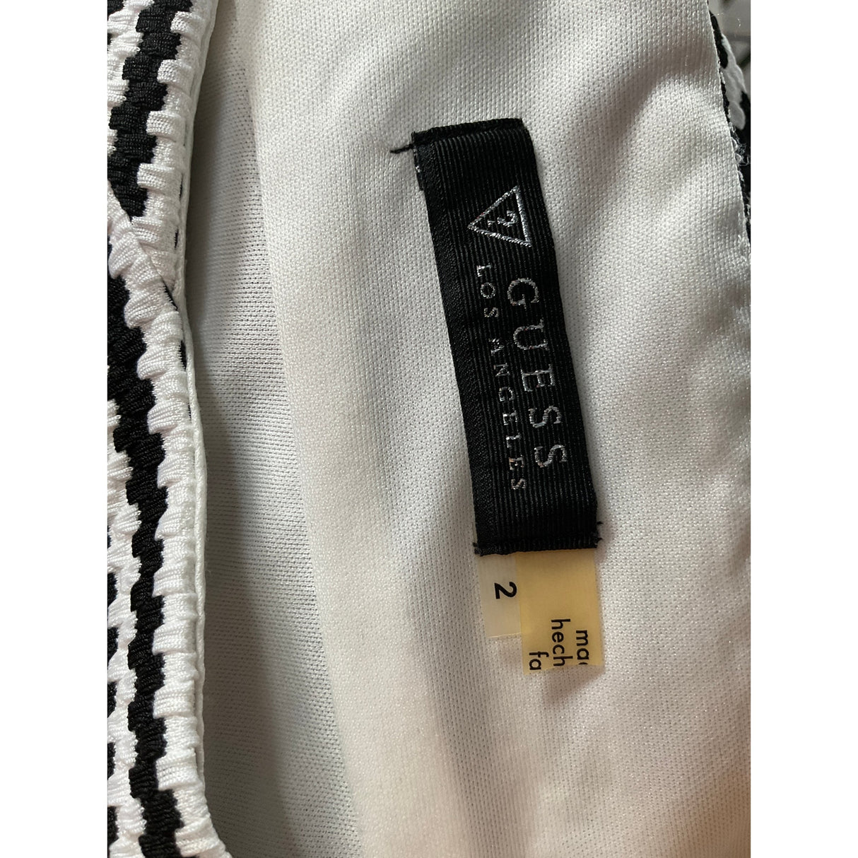 GUESS White Striped Midi Dress