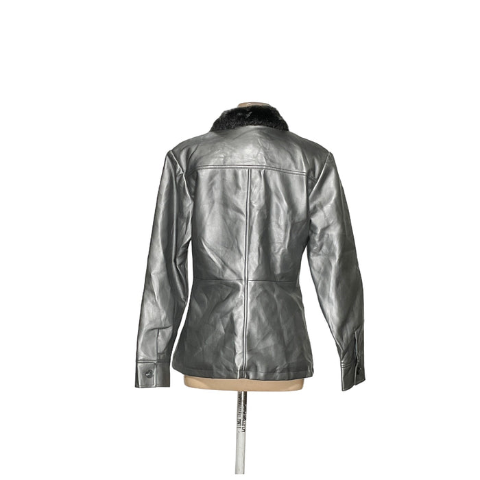 BB Dakota Silver PVC Motorcycle Jacket