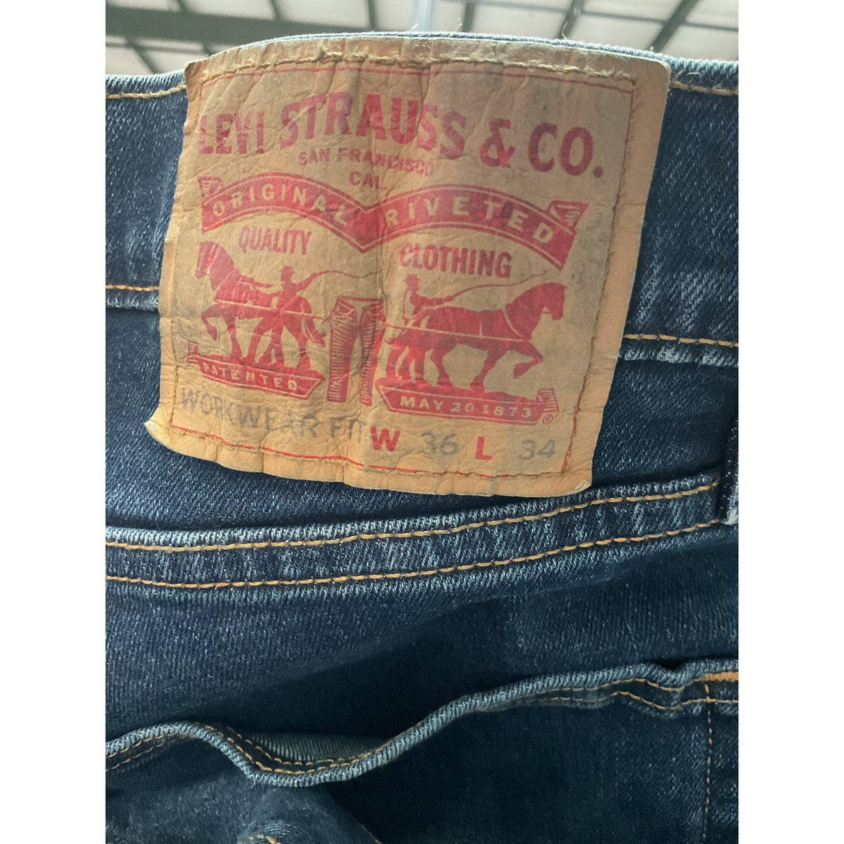 Levi's Blue Straight Jeans 36x34