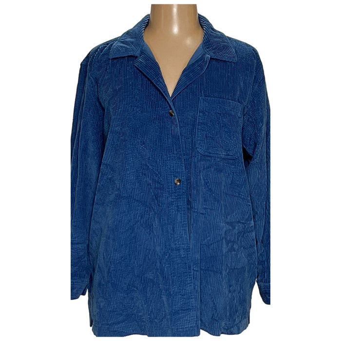 L.L. Bean Blue 2X Women's Button-Up