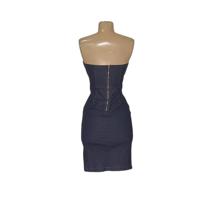 Fashion Nova Blue Sheath Dress - Size S