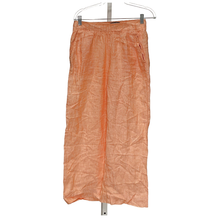 Tahari Orange Linen Ankle Pants - Women's Size S