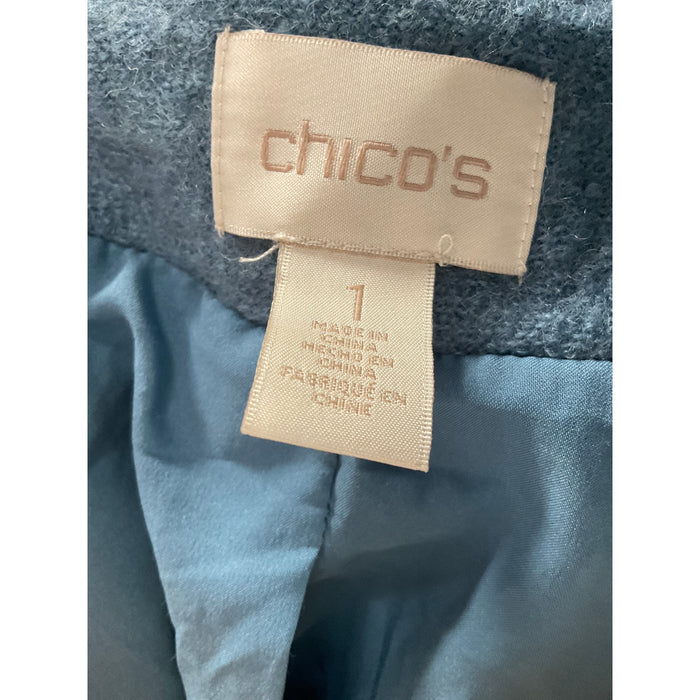 Chico's Blue Wool Blazer Size 1