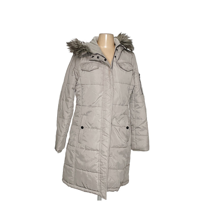 Lucky Brand Cream Puffer Jacket - Women's M