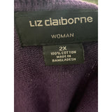 Liz Claiborne Purple Striped Sweater