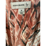 Susan Graver Floral Blouse M