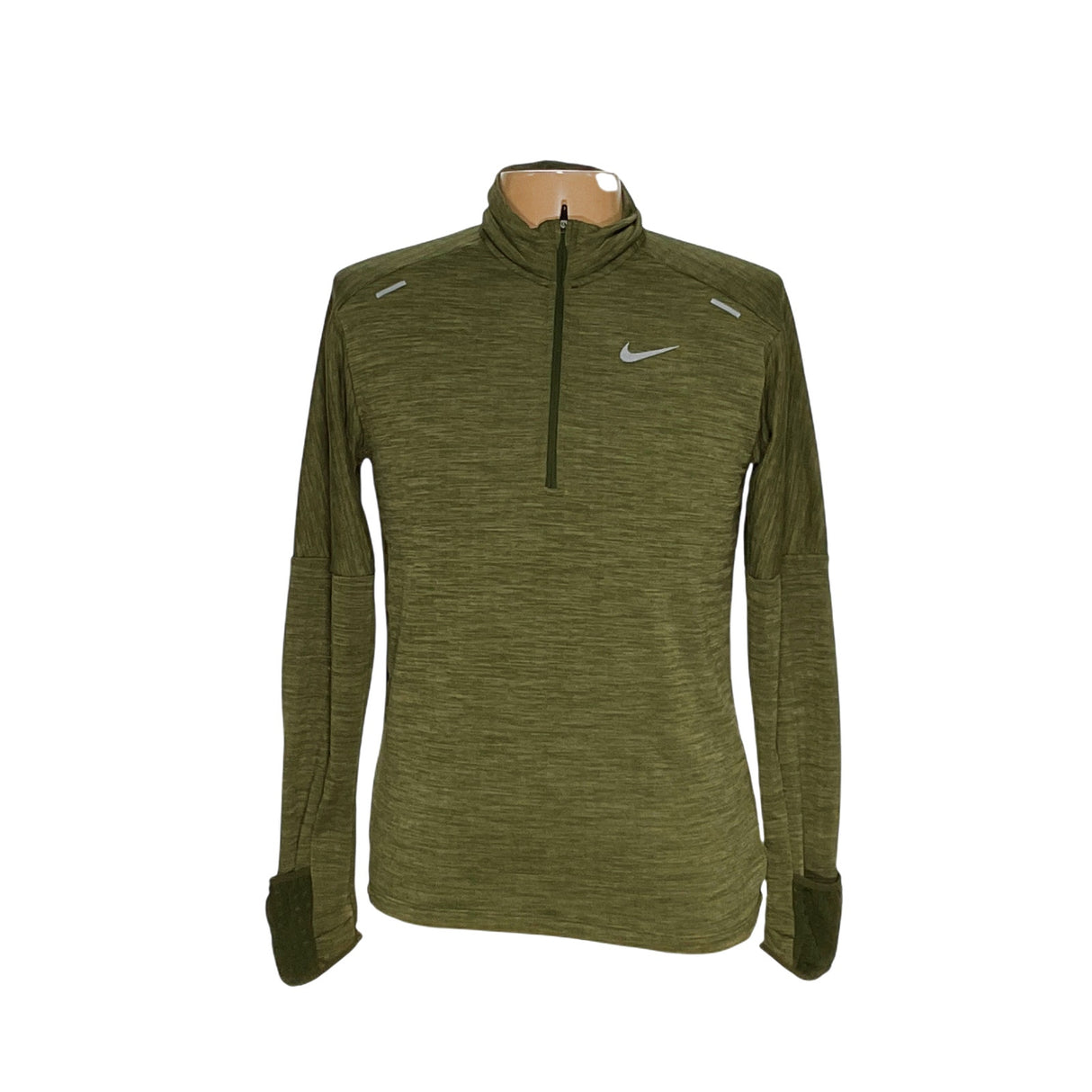 Nike Green Henley Sweatshirt - Men's Size M